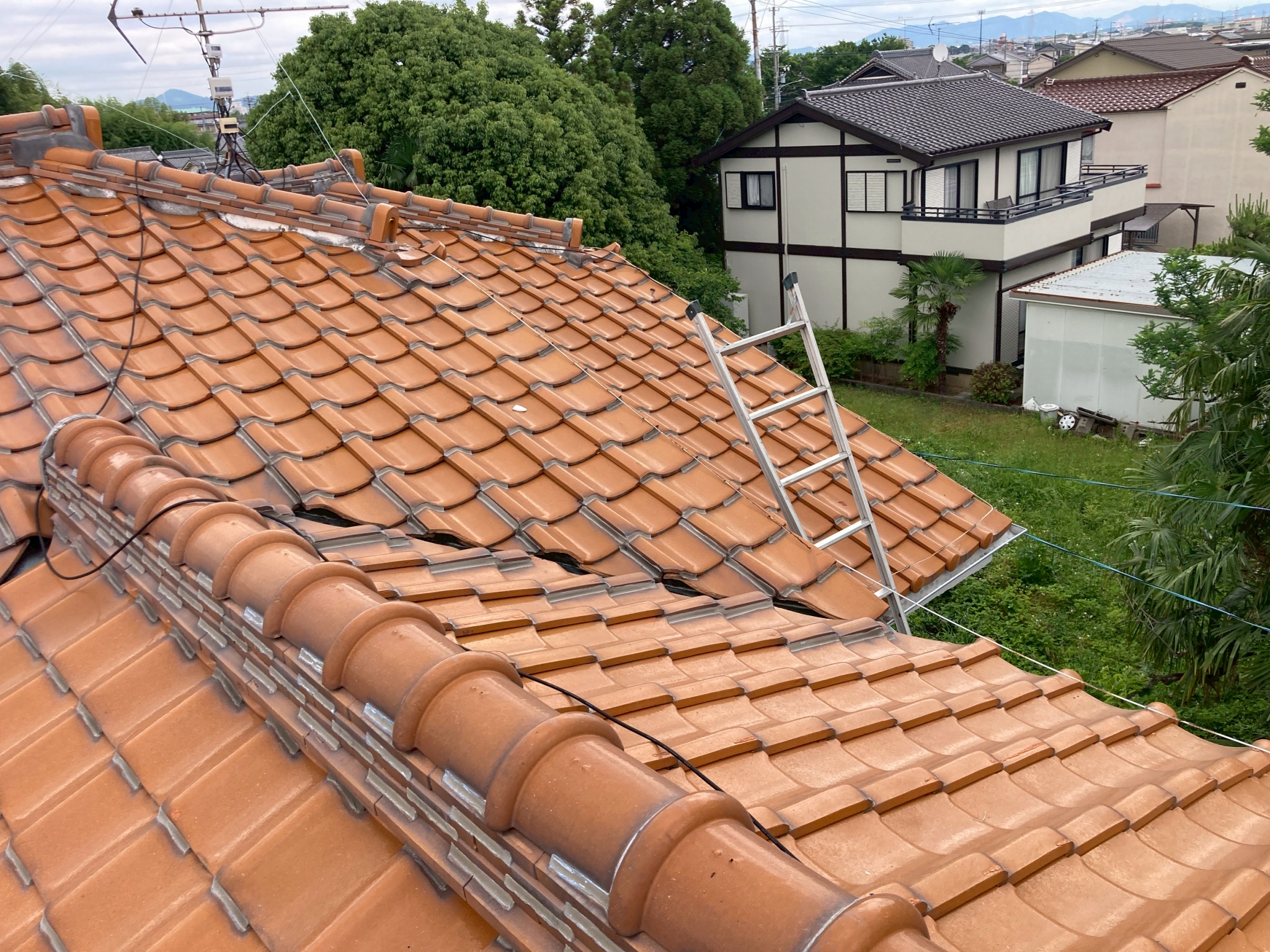 点検を行った屋根